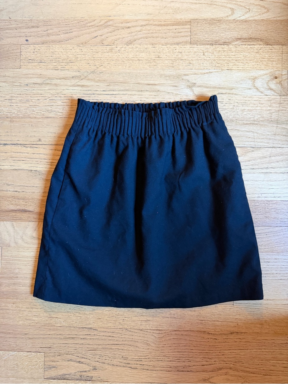 Classic Black Elastic-Waist JCREW Skirt